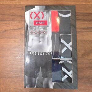 2xIST (X) SPORT 6" BOXER BRIEF 3-PACK - Red/Blue/Striped